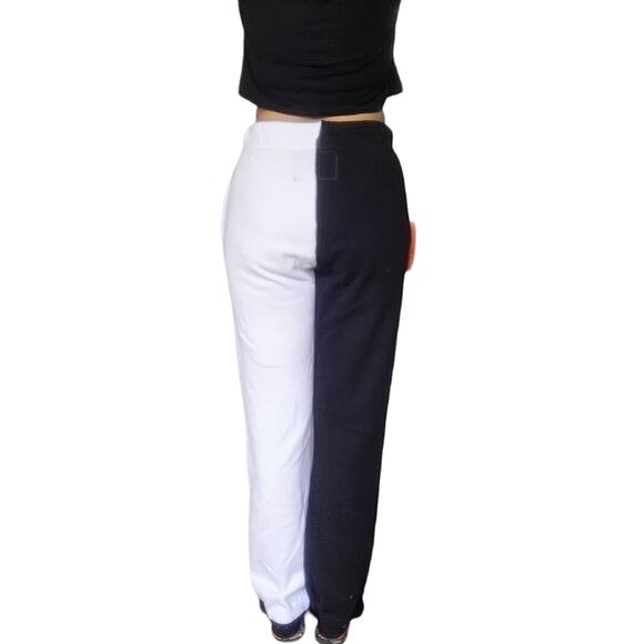 LA DETRESSE The Lovers colorblock athleisure sweatpants two tone joggers L NEW - Picture 2 of 8